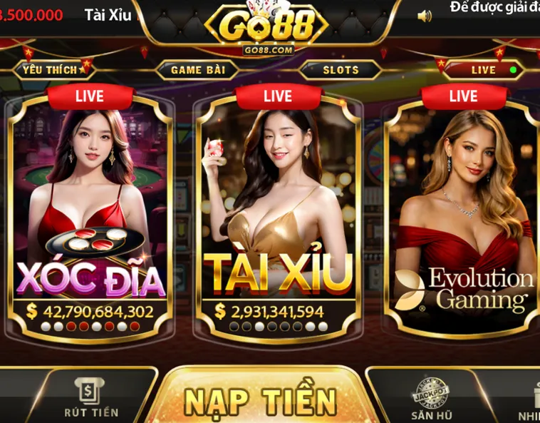 Sảnh Trò Chơi Casino Online Go88 Thiên Đường Cá Cược Đẳng Cấp Nhất Năm 2026