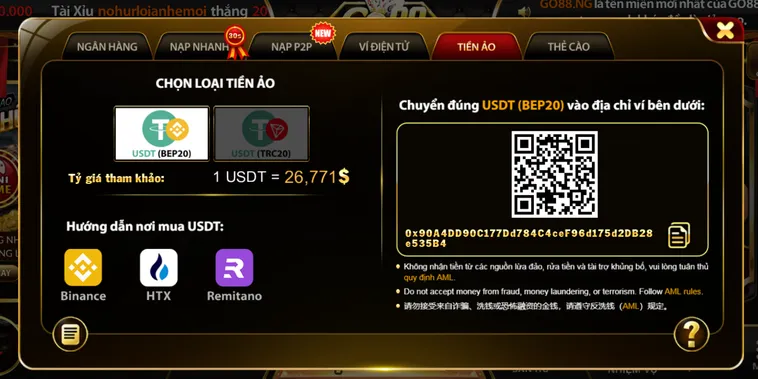 Nạp Tiền Go88 Trải Nghiệm Hệ Thống Thanh Toán Linh Hoạt Và An Toàn