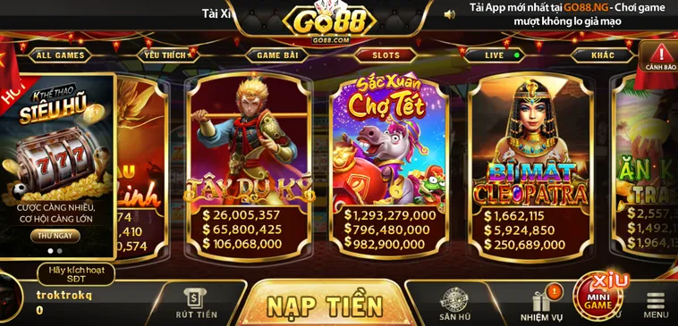 Nổ Hũ Go88 Siêu Phẩm Quay Hũ Đổi Thưởng Đỉnh Cao Nhất Hiện Nay