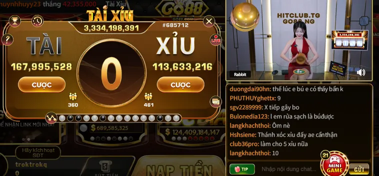Tài Xỉu Livestream Tại Go88 Sảnh Chơi Đẳng Cấp Với Tỷ Lệ Thắng Cực Khủng