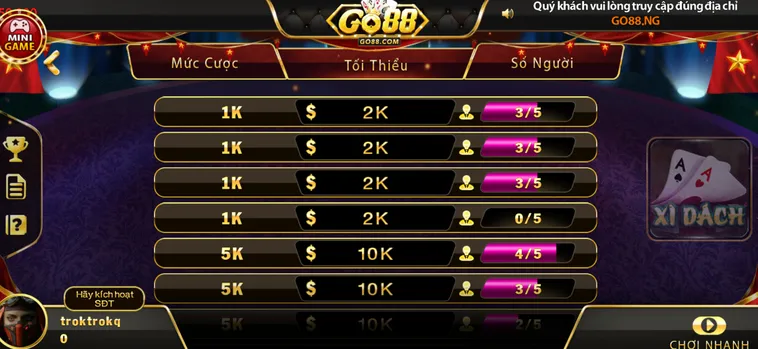 Chinh Phục Đỉnh Cao Game Bài Xì Dách Tại Go88 Đẳng Cấp Nhất