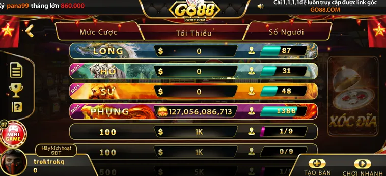Trải Nghiệm Đỉnh Cao Cùng Siêu Phẩm Casino Xóc Đĩa Tại Go88 Ngay Hôm Nay